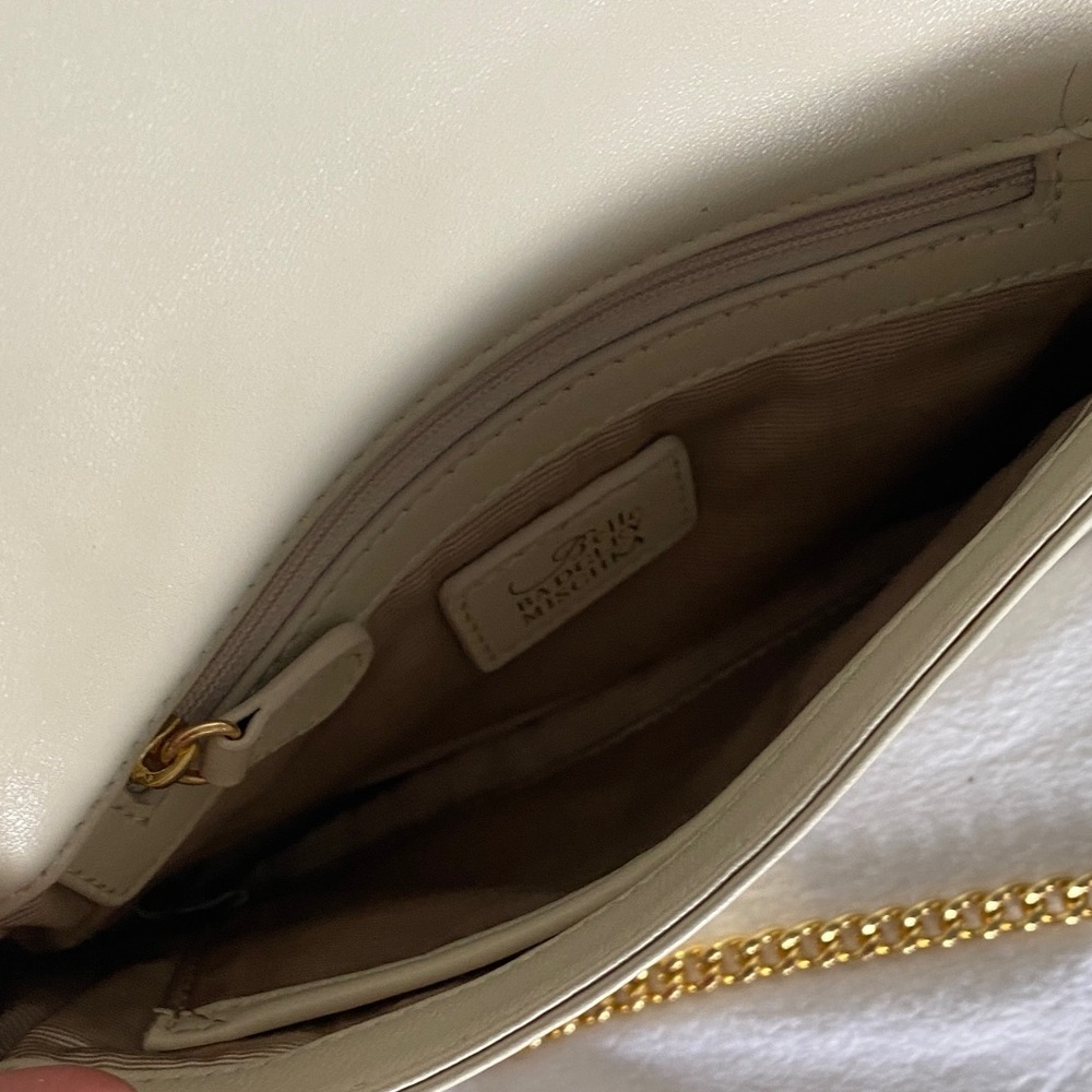 Badgley Mischka Cream and Black Crossbody Bag with Gold Chain - Picture 8 of 8